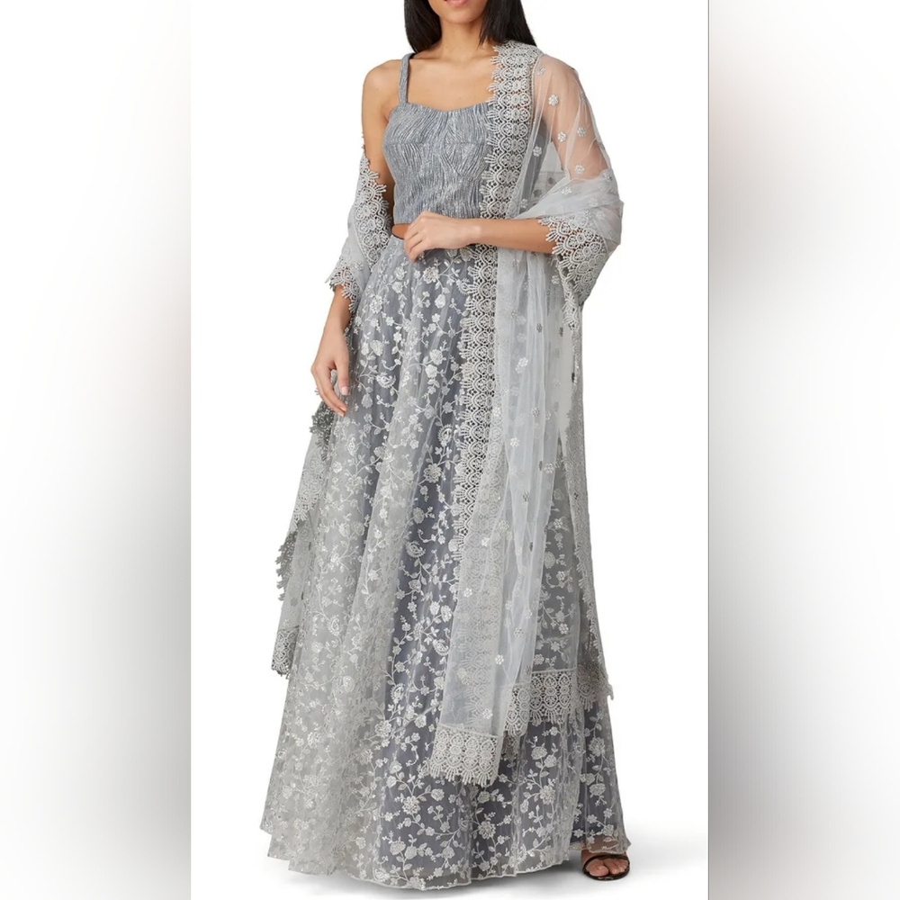 Chic Silver Maxi Skirt by SANI. Skirt ONLY
